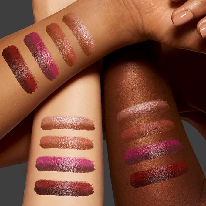 4Pcs Bitten Lips Lipstick Set, Shiny Nude Matte Long