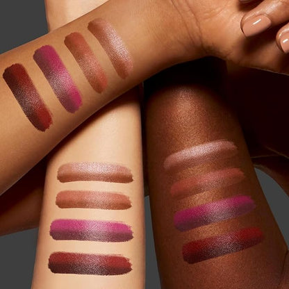 4Pcs Bitten Lips Lipstick Set, Shiny Nude Matte Long