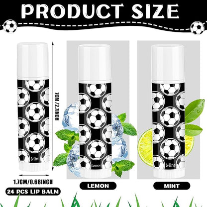 24 Pcs Soccer Lip Balm Soccer Supplies