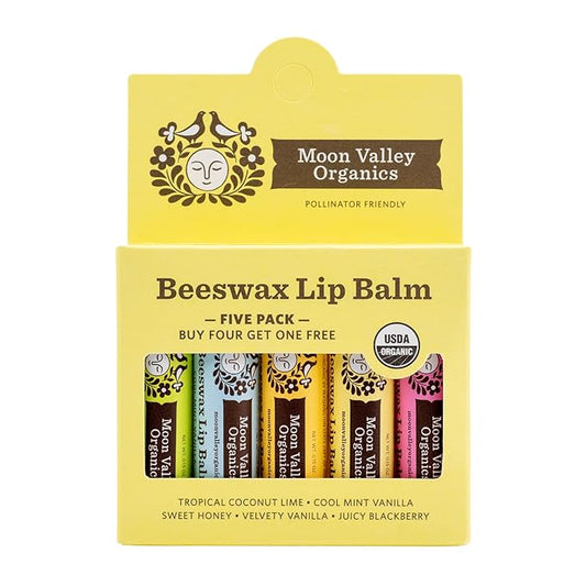 Moon Valley Organics Beeswax Lip Balm Vanilla,
