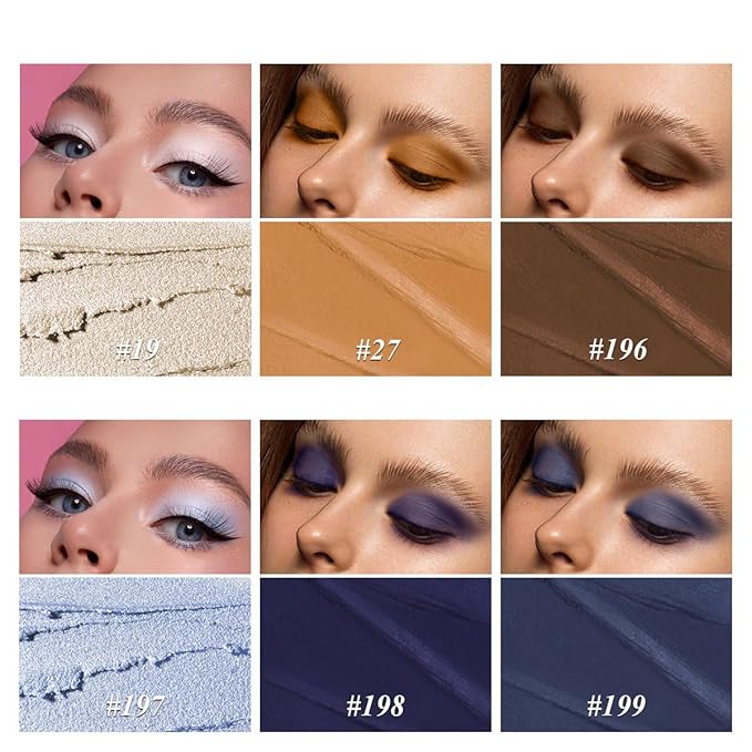Neutral eyeshadow stick makeup set,