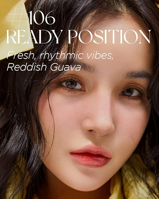 Non-Section Glowy Tint – 106 READY POSITION – Glass Lasting Transparent & Flexible Lip Makeup - Moisturizing Lip Stain for Glossy Finish – Buildable Lipstick for Fuller Looking Lip, 0.18 fl.oz.