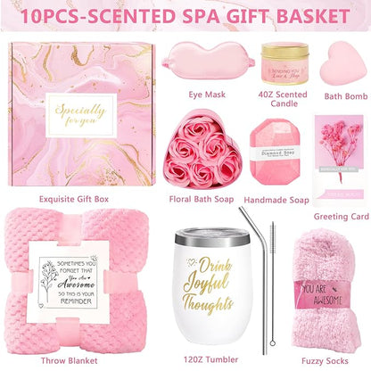 Birthday Gifts for Women Her,Self Care Pamper Gifts for Women Unique,Relaxing Spa Gift Basket Care Package,Gift Set for Best Friends Female Sister Mom Wife Her Girlfriend Coworker Bestie Teachers