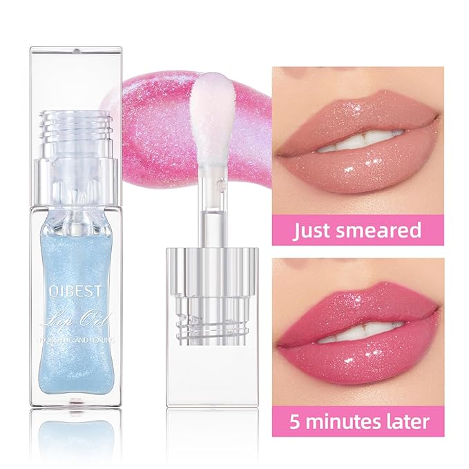 Magic Color Changing Lip Oil, Cosmetics Color Changing Lip Oil, Warm Change Hydrating Lip Gloss, Long Lasting Shimmery Lip Glow Oil, Moisturizing Non-sticky Fresh Texture Lip Oil (Set B, 1)
