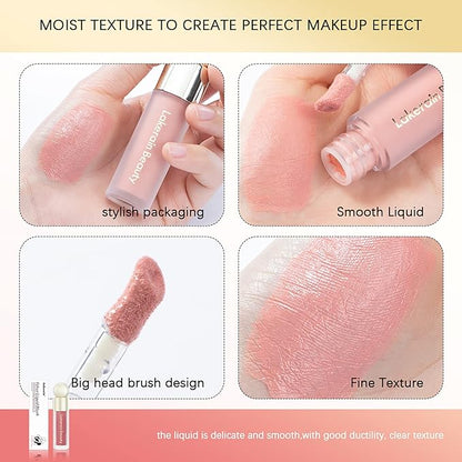 Liquid Blush, Soft Cream Liquid Blush for Cheeks, Wear (04#)