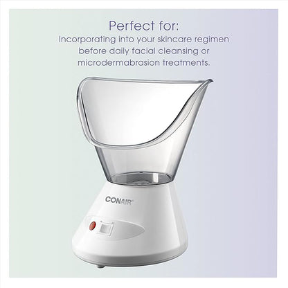 True Glow by Conair Facial Steamer - Face Steamer for Facial Deep Cleaning - Home Facial Spa