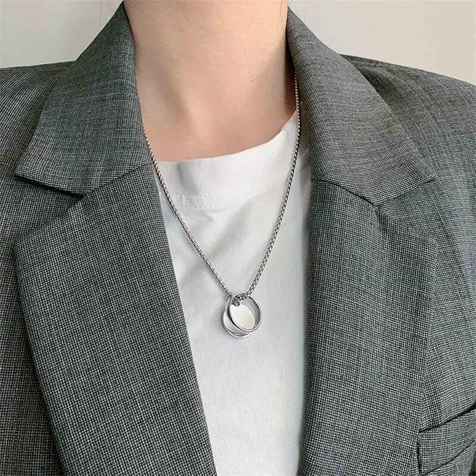 Punk Circle Choker Necklace Coin Disc