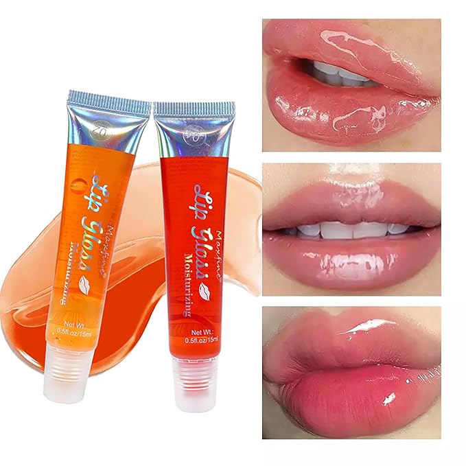 Glossy Lip Gloss, Fruit Lip Oil Gloss Moisturizing Lip