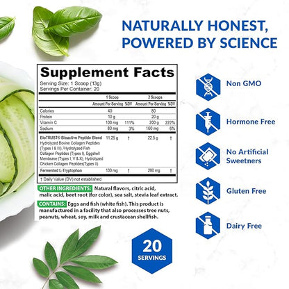 BioTrust Ageless Multi Collagen Peptides Powder – 5 Types (I, II, III, V, X) – Fruit Punch Collagen Powder for Women & Men – Hydrolyzed Protein – Grass Fed Beef, Fish, Chicken, Eggshell Membrane