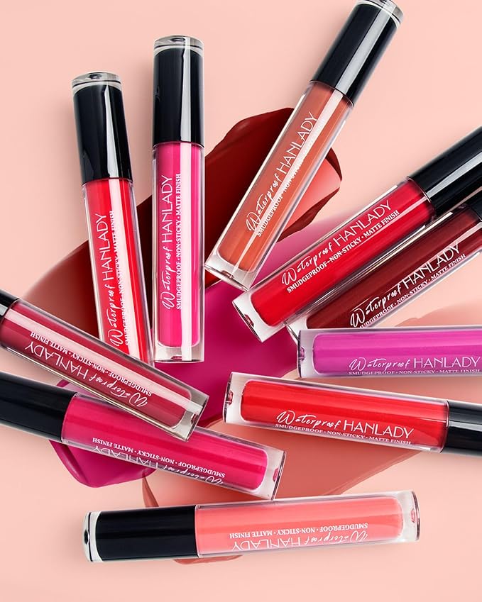 Bright Red Lipstick Matte, Ruby Red Liquid Lipstick Bright