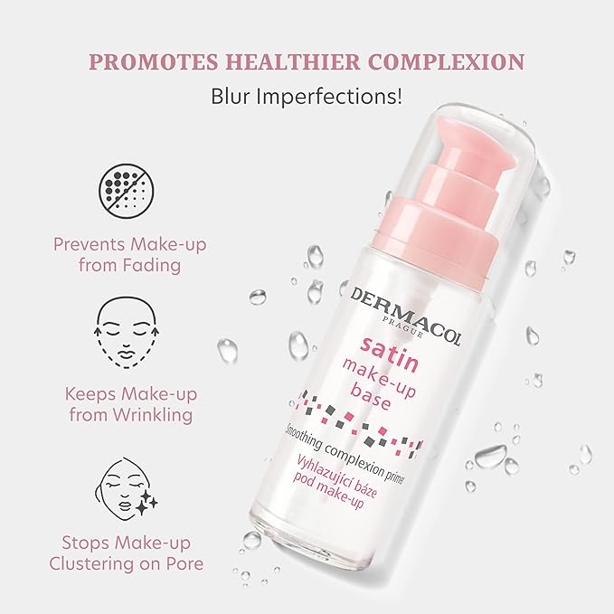 Dermacol - Satin Makeup Base, Matte Face Primer No Preservatives, 30 mL