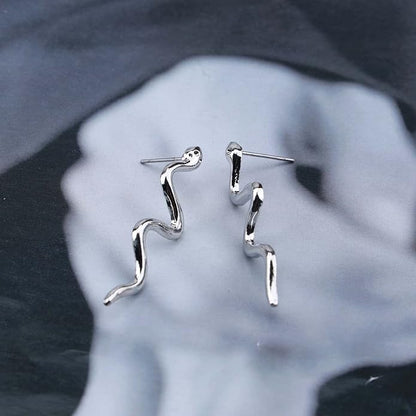 Vintage Snake Dangle Earrings Punk Snake
