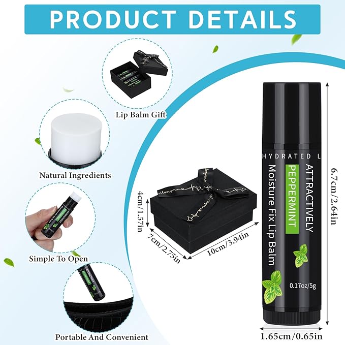 4 Pcs Lip Balm with Gift Lips