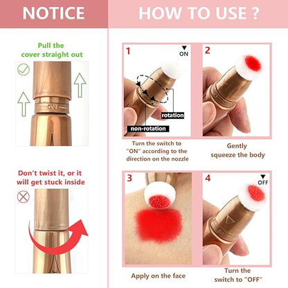 Blush Wand Liquid Cream Blush Stick with Cushion Red Blush)