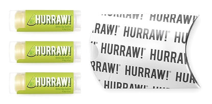 Hurraw! Lime Lip Balm, 3 Pack: Palm