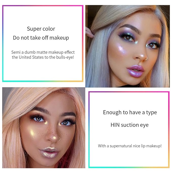 MAEPEOR Glitter Liquid Lipsticks Set 6 Colors Diamond Shimmer Metallic Lipstick Waterproof Long Lasting Makeup Kit Face Eye Glow Shimmer Shinning Lip Gloss Set (Set 01)