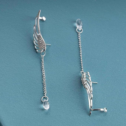 Boho Rhinestone Wing Ear Climbers Earrings