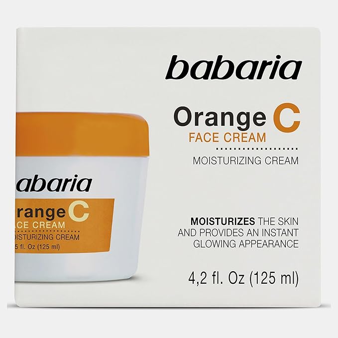 Babaria Vitamin C Face Cream - Brightens Complexion - Improves Elasticity with High Moisturizing Formula - Fades Sun Spots and Discoloration - Protects Against Airborne Pollutants - 4.2 oz