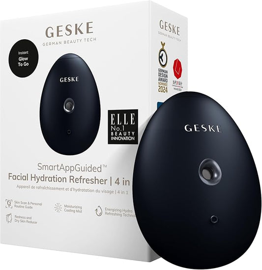 SmartAppGuided™ Facial Hydration Refresher | 4 in 1 | Water Atomizer | Moisturizing Spray Machine | Face Mister | Humidifier for Natural Glow | Reduce Redness & Dry Skin