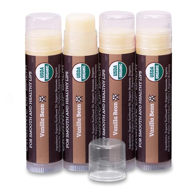 USDA Organic Lip Balm 4-Pack by