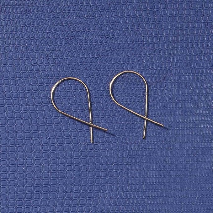 Cross Arc Threader Earrings Gold Wire