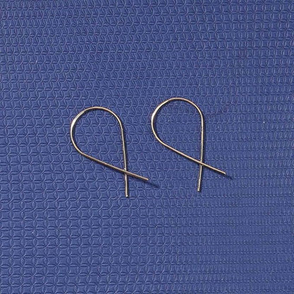 Cross Arc Threader Earrings Gold Wire