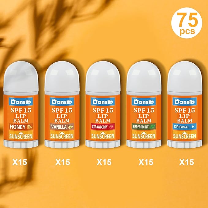 75 Pcs Mini Sunscreen Lip Balms
