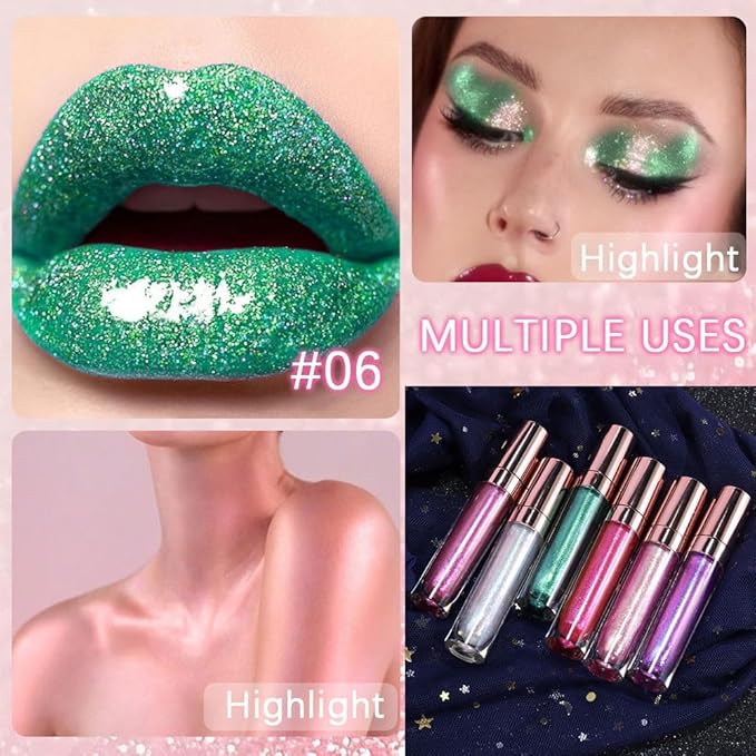 GECOMO Colorful Explosive Pearlescent Lip Gloss