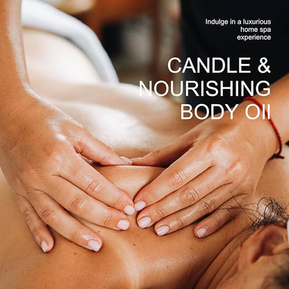 Massage Candle, Soy + Hemp Seed Oil Based - Body Oil & Lotion Candle - Home SPA for Relaxation - 1.77OZ