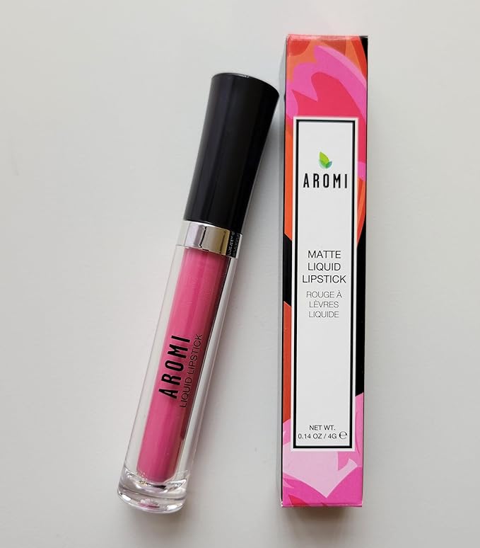 Aromi Matte Liquid Lipstick | Long-lasting, Smear and Smudge Proof, Waterproof, Paraben, Phthalate, & Gluten Free, Light Pink with Warm Undertones (Cherry Blossom)