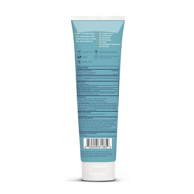 Bare Republic Clearscreen Sunscreen SPF 50 Sunblock Body Lotion, Water Resistant with an Invisible Finish, 5 Fl Oz