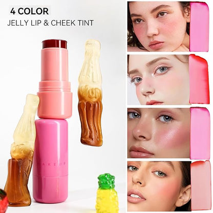 Milk Jelly Blush, Sheer Lip & Cheek Stain, Milk Cooling Water Jelly Tint, Buildable Watercolor Finish, Long Lasting Milk Jelly Blush Stick, Face Blushes, Lip Gloss for All Skin Tones, 03
