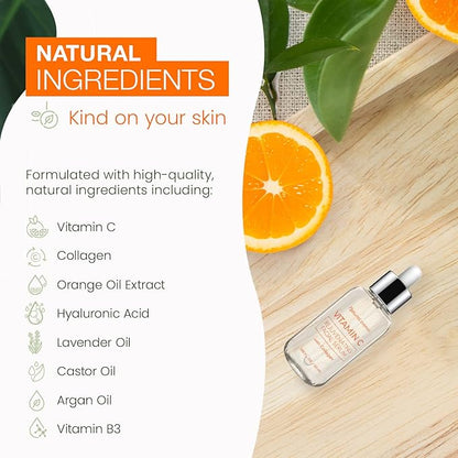 Vitamin C & Collagen Serum & Day Cream Value Set - Dermatologist Tested, Skin Brightening, Anti-Aging, Acne Treatment, Cruelty Free Korean Skin Care For All Skin Types - 1.69 oz
