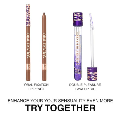 Double Pleasure Lip Oil - Moisturizing Lip Gloss for Women - Softening Glow Lip Plumper Gloss - Hydrating Lip Glow Oil - Plumping Lip Gloss Oil with Silicone Applicator (Orgazmatron)