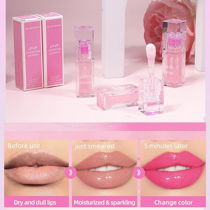 Magic Color Changing Lip Oil Ph Activated, Moisturizing Magic