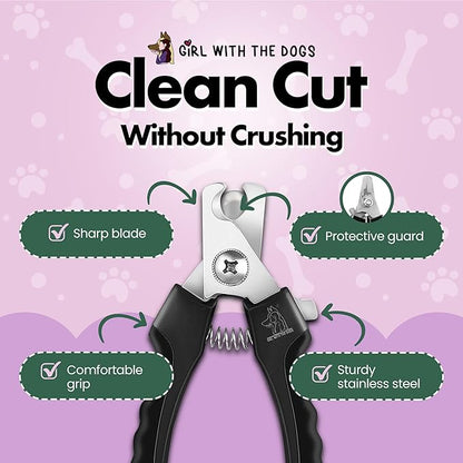 Pet nail clippers by girl