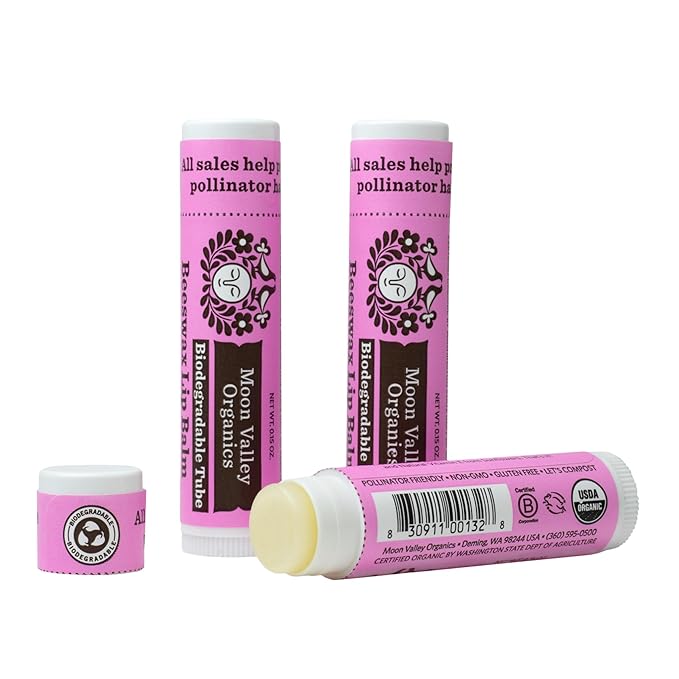 Moon Valley Organics Beeswax Lip Balm BLACKBERRY,
