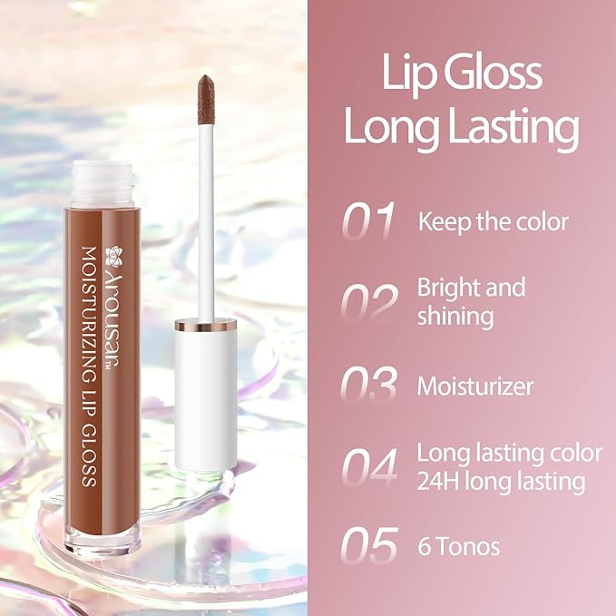 Moisturizing Lip Gloss, Non-Stick and Non-Drying Luminous Tinted Moisturizing