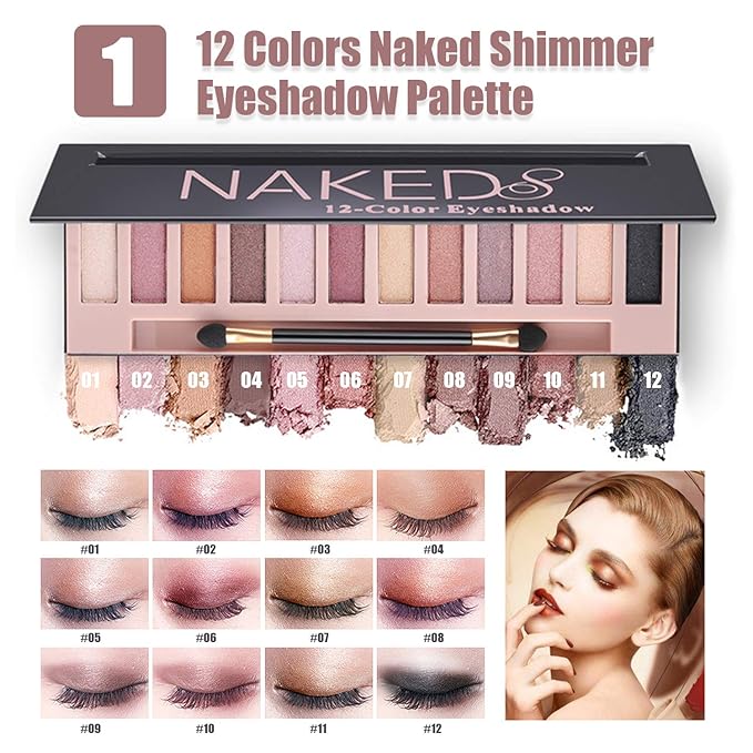 All in One Makeup Kit, Includes 12 Colors