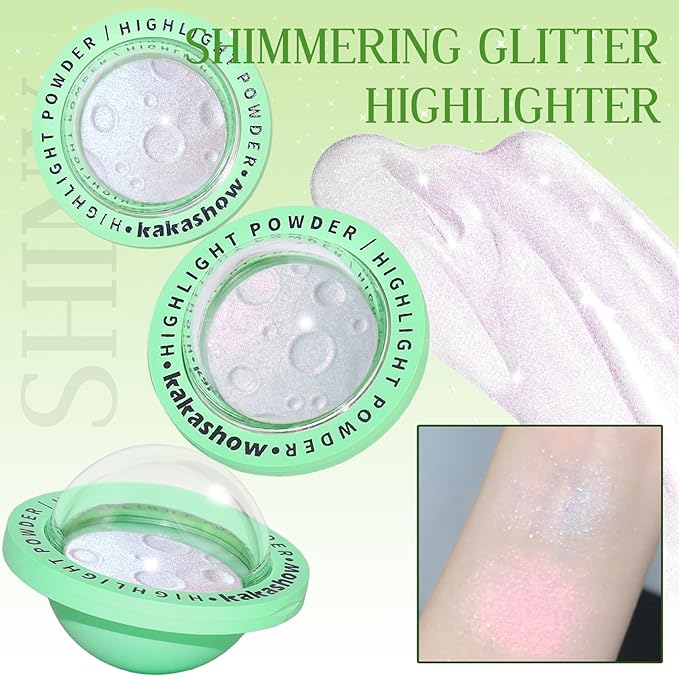 Highlighter Palette, Chameleon Face Shimmer Blush Makeup, Multichrome Face