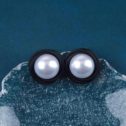 Vintage Mermaid Pearl Stud Earrings Half Pearl Earrings