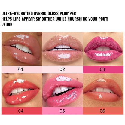 Lip Plumper Gloss,Natural Spicy Lip Plumping