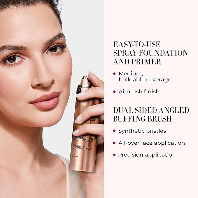 LUMINESS Airbrush Spray Silk Foundation Starter Kit - & Moisturizes