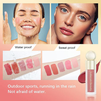 Liquid Blush, Soft Cream Liquid Blush for Cheeks, Everyday Wear(03#)