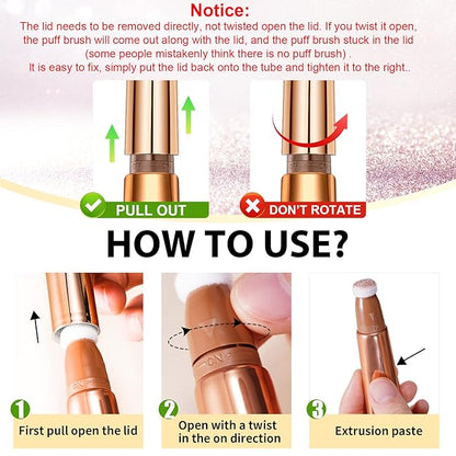 Liquid Highlighter Beauty Wand, Highlight Bronzer Stick with