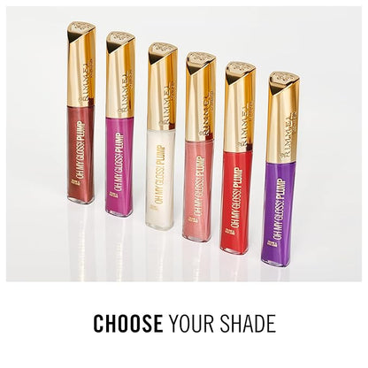 Rimmel Stay Plumped Lip Gloss, 210 1999, Pack Gloss,