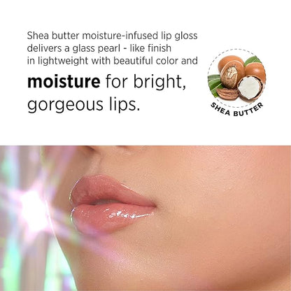 UNICORN GLOW Luminous Lip Gloss, 3 Rose Gold -Moisturizing Lip Gloss with Shimmery Finish - Lightweight, Sheer and Hydrating [0.18 oz. / 5 g] glitter gloss