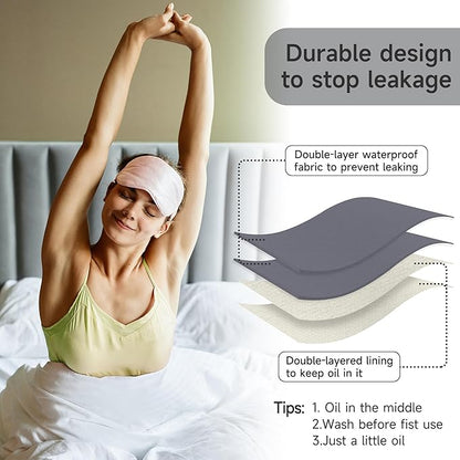 Langsprit Organic Cotton Castor Oil Pack Wrap - Reusable Castor Oil Pads Pack Compress for Liver & Stomach Detox - Body Kit Charcoal Grey