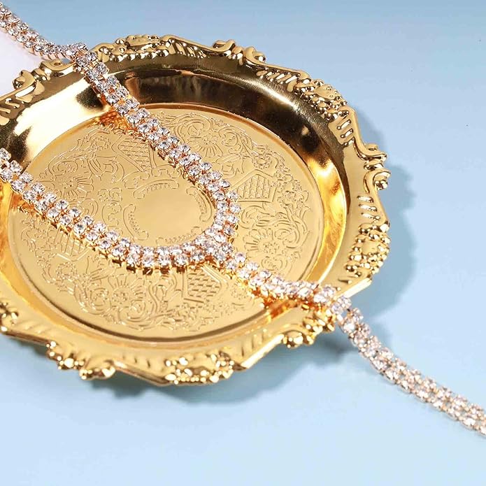 Boho Rhinestone Crystal Y Necklace Tennis Chain Y