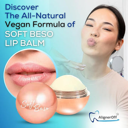 SoftBeso Lip Balm (Rose Gold-Vanilla) Flavored